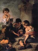 Bartolome Esteban Murillo Young Boys Playing Dice oil